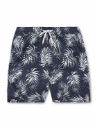 Onia - Charles Straight-Leg Mid-Length Printed Swim Shorts - Blue