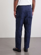 Blue Blue Japan - Straight-Leg Cotton-Blend Jacquard Trousers - Blue