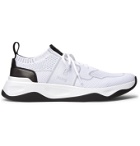 Berluti - Leather-Trimmed Mesh Sneakers - White