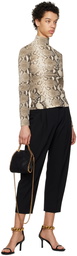 Stella McCartney Brown Python Long Sleeve T-Shirt