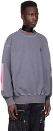 We11done Purple Cotton Sweatshirt