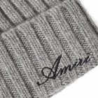 AMIRI Cashmere Script Beanie in Grey