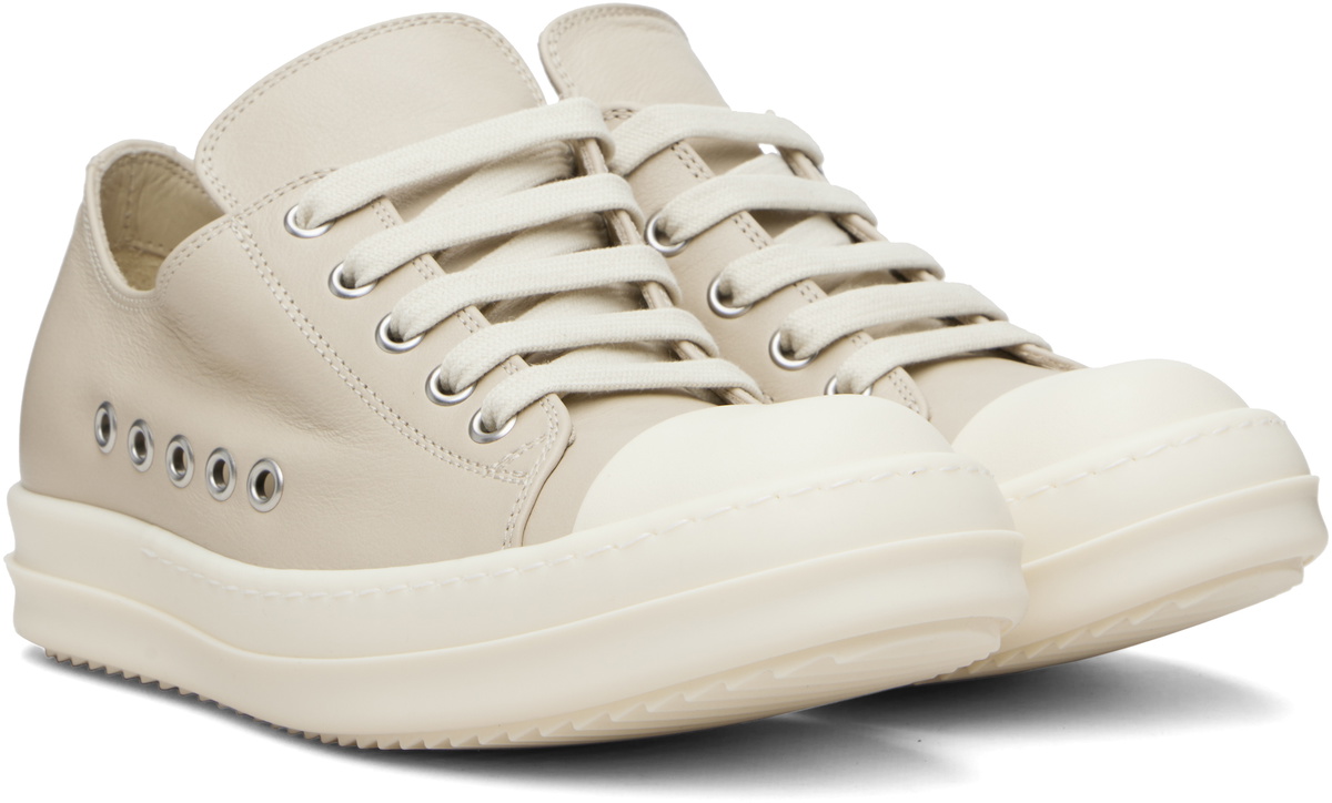 Rick Owens Beige Temple Extreme Low Sneakers
