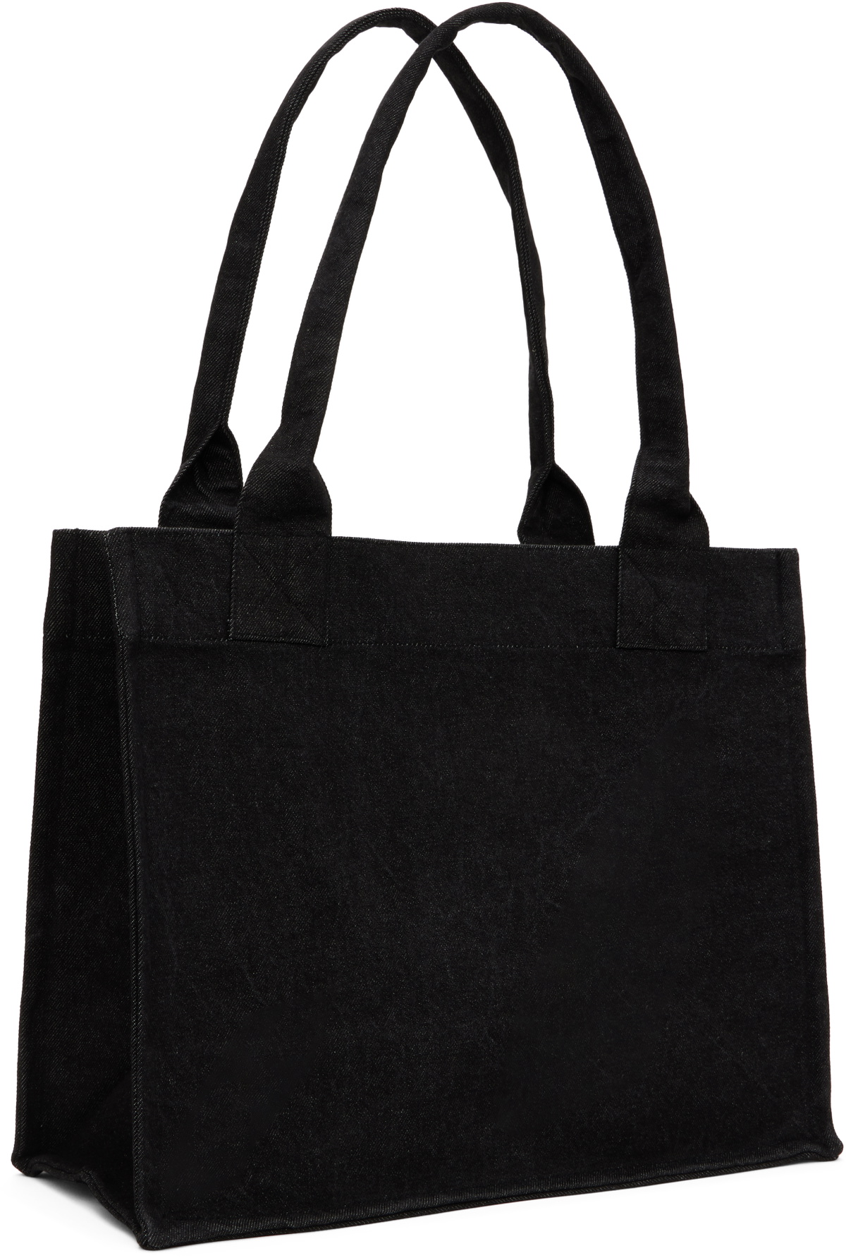 GANNI Black Denim Large Tote