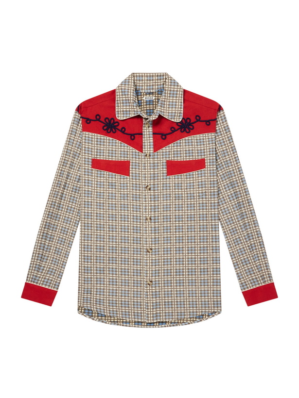 Photo: BODE - River City Western Checked Cotton Shirt - Red