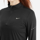 Nike Women's Swift Dri-fit UV Half-Zip T-Shirt in Black