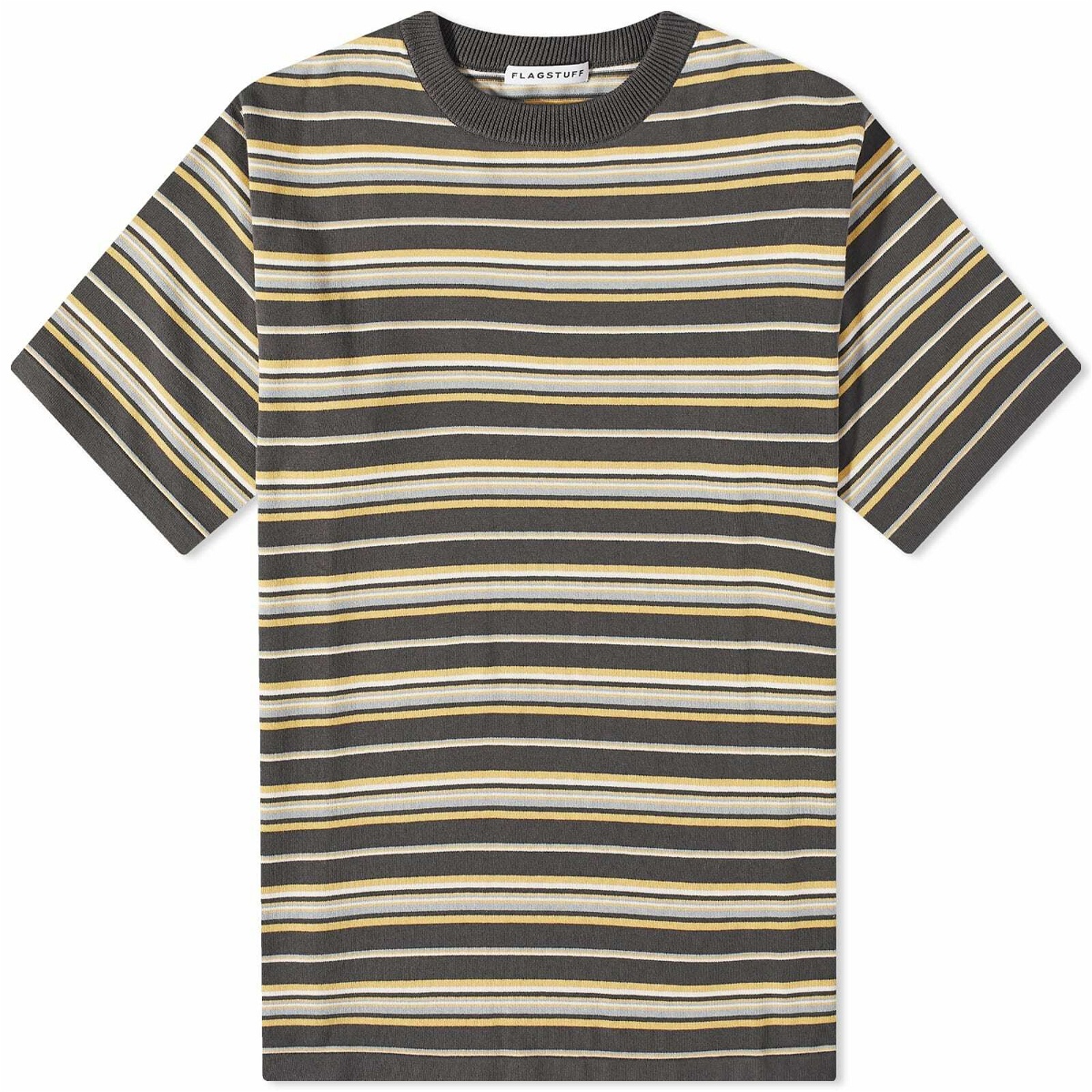 Flagstuff Men's Border Stripe T-Shirt in Charcoal Flagstuff