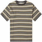 Flagstuff Men's Border Stripe T-Shirt in Charcoal