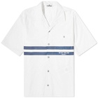 Stone Island Men's Marina Cotton Canvas Shorts Sleeve Shirt in White
