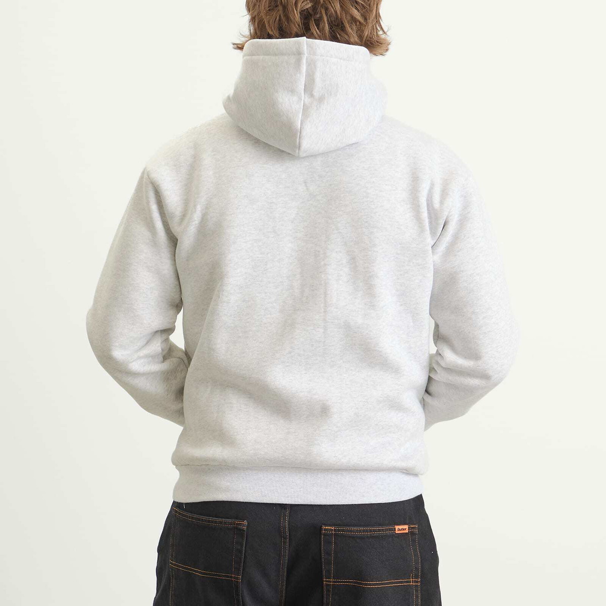 Butter Goods Men's Plaid Logo Applique Hoodie in Ash