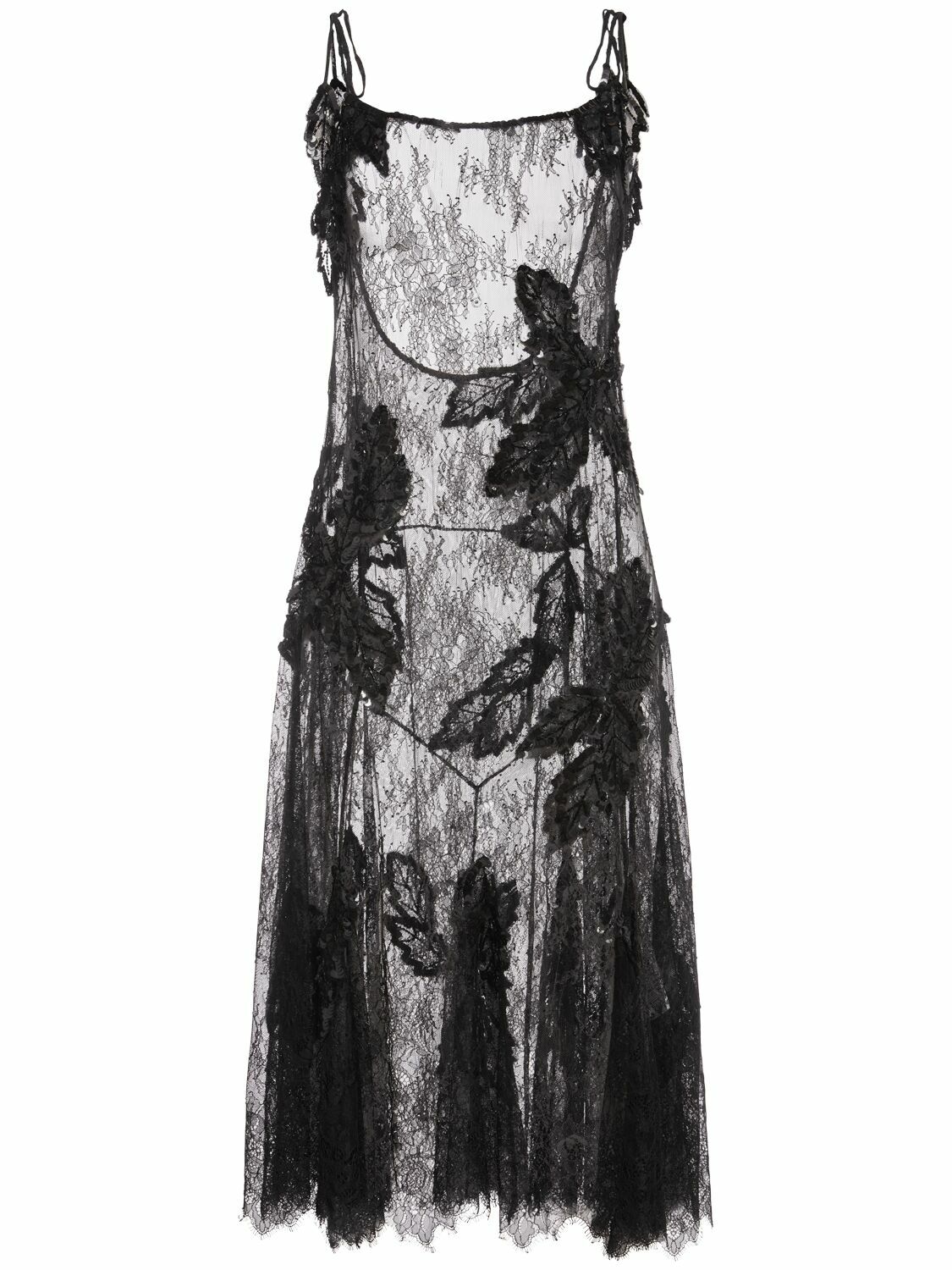 chinese dress ladies Blumarine // Black Lace Sequin Embellished Slip Dress – VSP Consignment