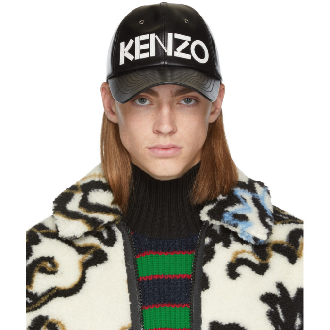 Photo: Kenzo Black Leather Logo Cap