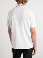 Versace - Logo-Embroidered Cotton-Piqué Polo Shirt - White