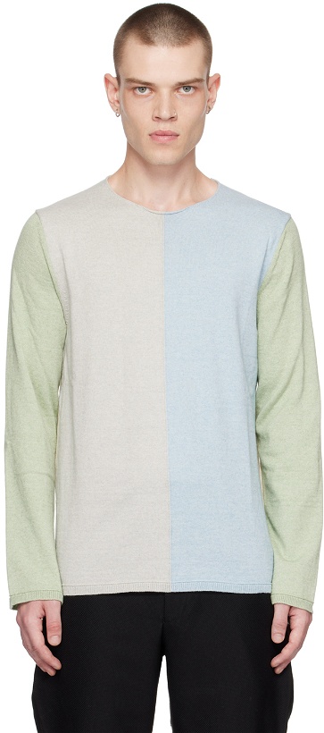 Photo: Comme des Garçons Homme Deux Multicolor Colorblocked Sweater