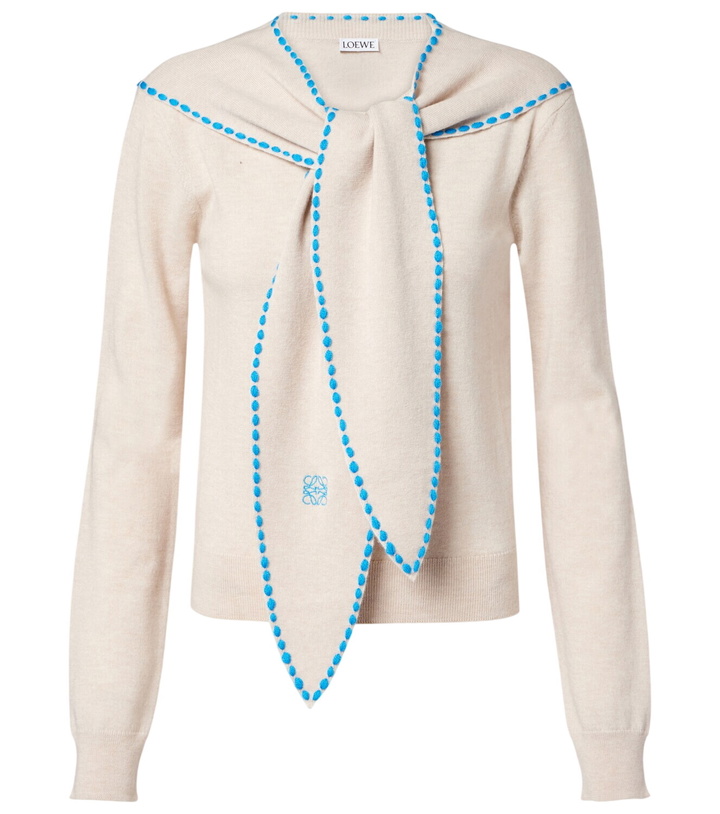 Photo: Loewe Scarf-detail wool sweater