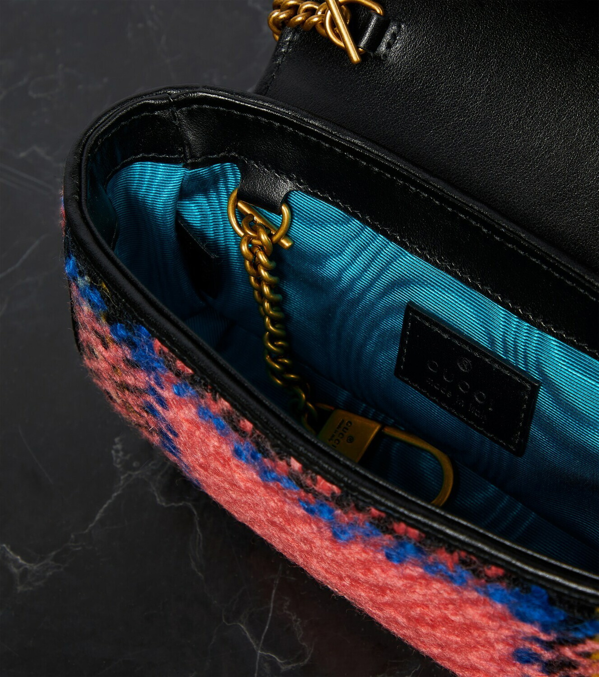Gucci - GG Marmont tweed shoulder bag Gucci