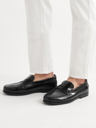 Tod's - Polished-Leather Penny Loafers - Black