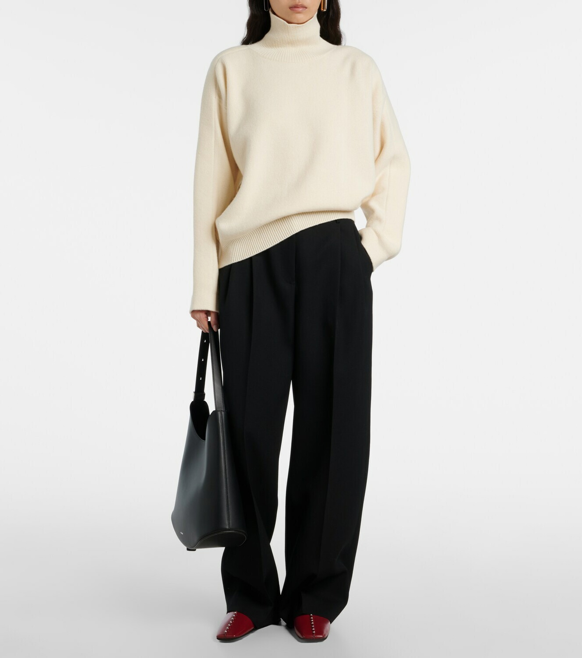Jil Sander Embellished leather ballet flats