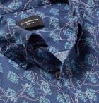 Club Monaco - Slim-Fit Button-Down Collar Printed Cotton Shirt - Blue