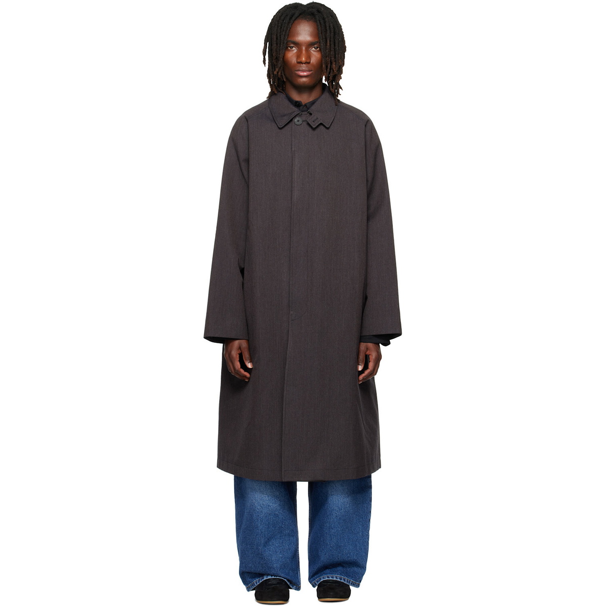 Studio Nicholson Brown Crowe Trench Coat