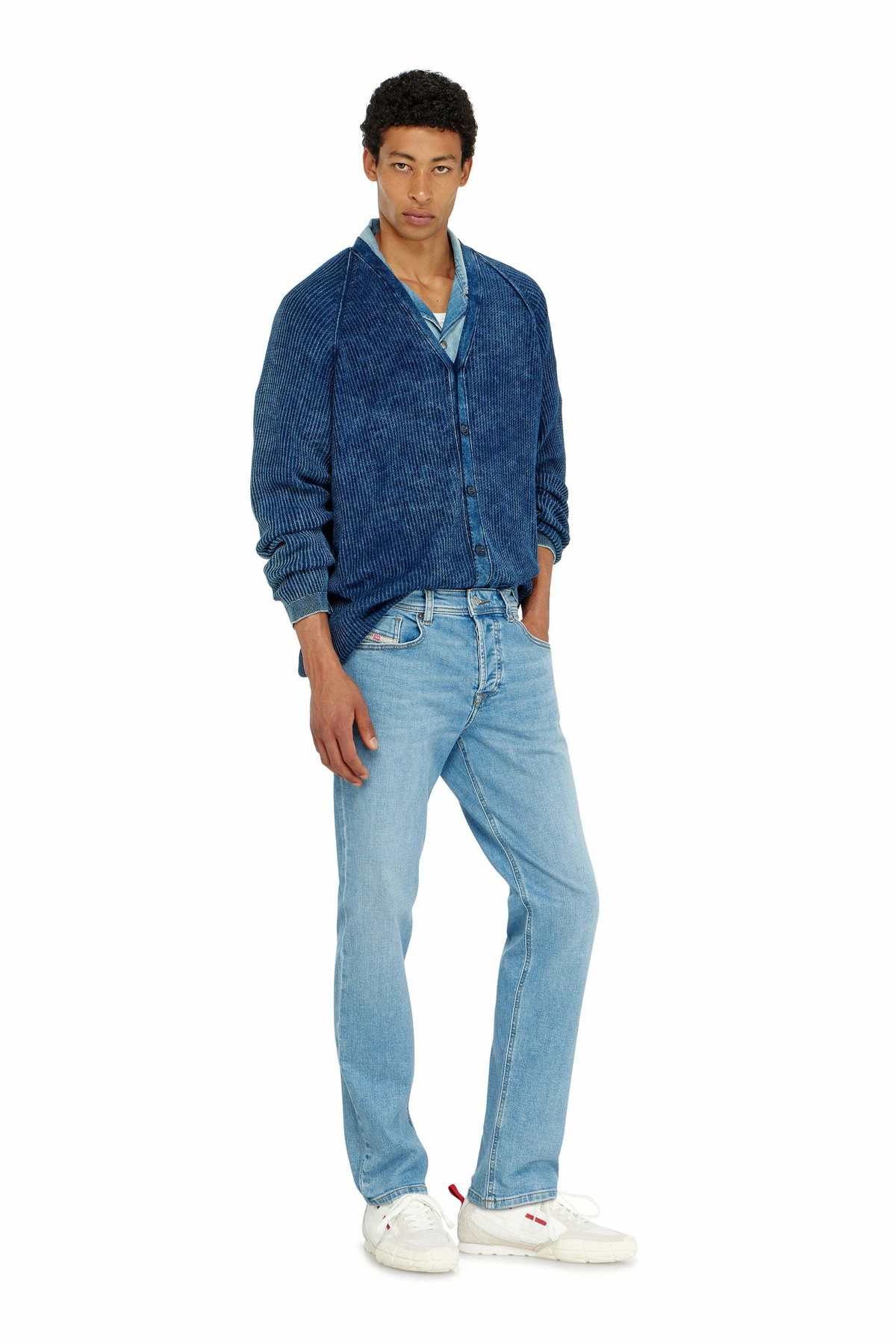 Diesel Regular Jeans Regular Waist 2023 D-Finitive, Light blue, Button fly