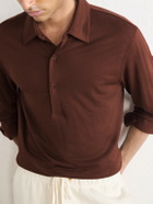 Orlebar Brown - Sebastian Wool-Jersey Polo Shirt - Brown