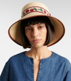 Valentino Cherryfic straw bucket hat