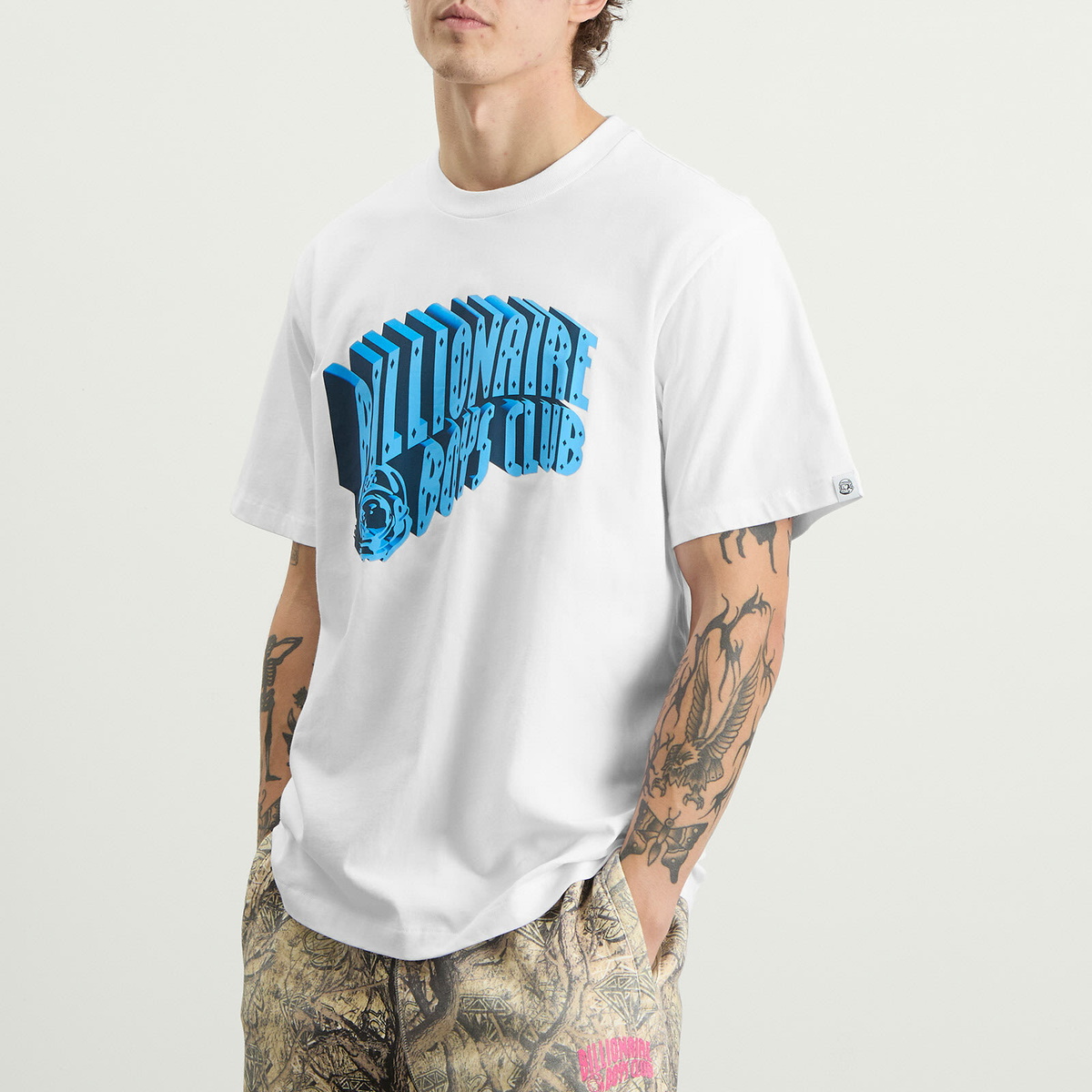 Billionaire Boys Club Men's 3D Arch Logo T-Shirt in White