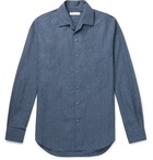 Loro Piana - Andre Cotton and Silk-Blend Shirt - Blue