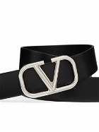 VALENTINO GARAVANI - Leather Belt With Logo Buckle