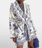 Alanui Wool and cotton jacquard cardigan
