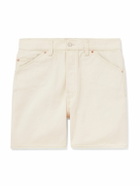 Drake's - Straight-Leg Pleated Cotton-Twill Shorts - Neutrals