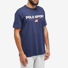 Polo Ralph Lauren Men's Polo Sport Logo T-Shirt in Cruise Navy/White