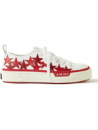 AMIRI - Appliquéd Leather and Canvas Sneakers - Red
