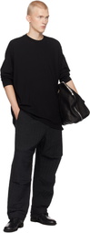 Jan-Jan Van Essche Black O-Project Cotton Wool T-shirt