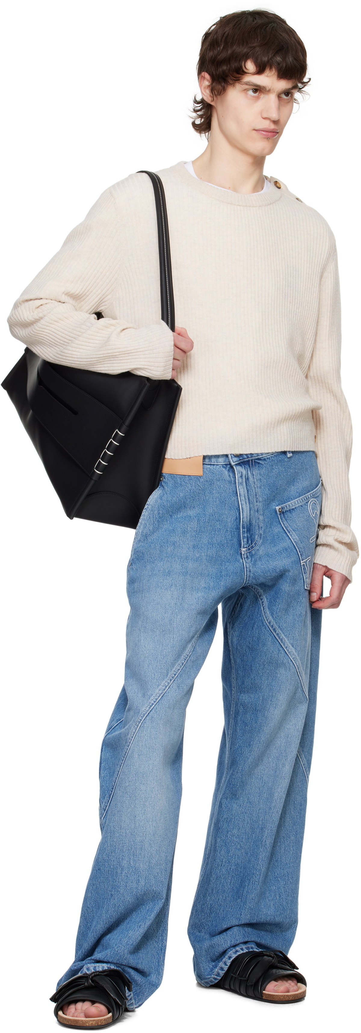 JW Anderson Black Large Loafer Bag