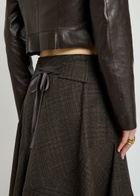 Our Legacy Waltz Asymmetric Wool Midi Skirt Brown