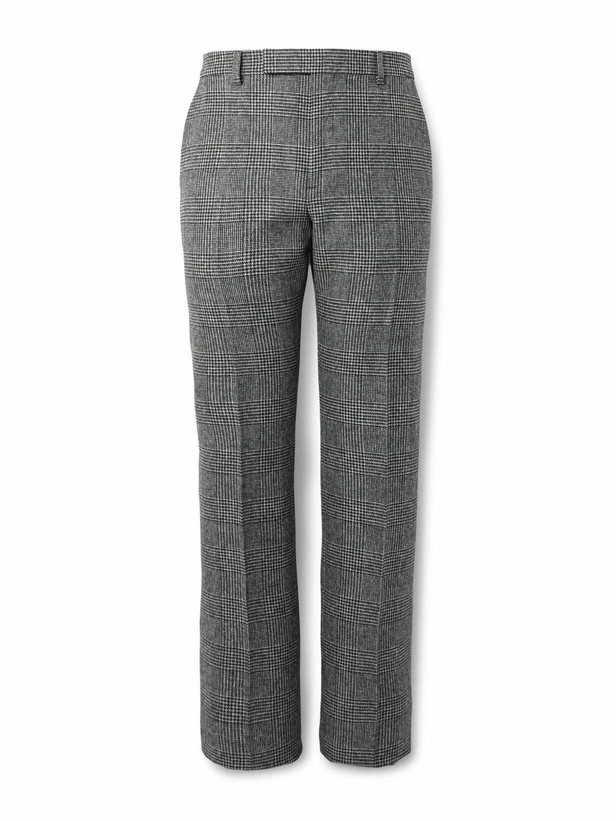 Photo: CELINE - Straight-Leg Prince of Wales Wool Trousers - Gray