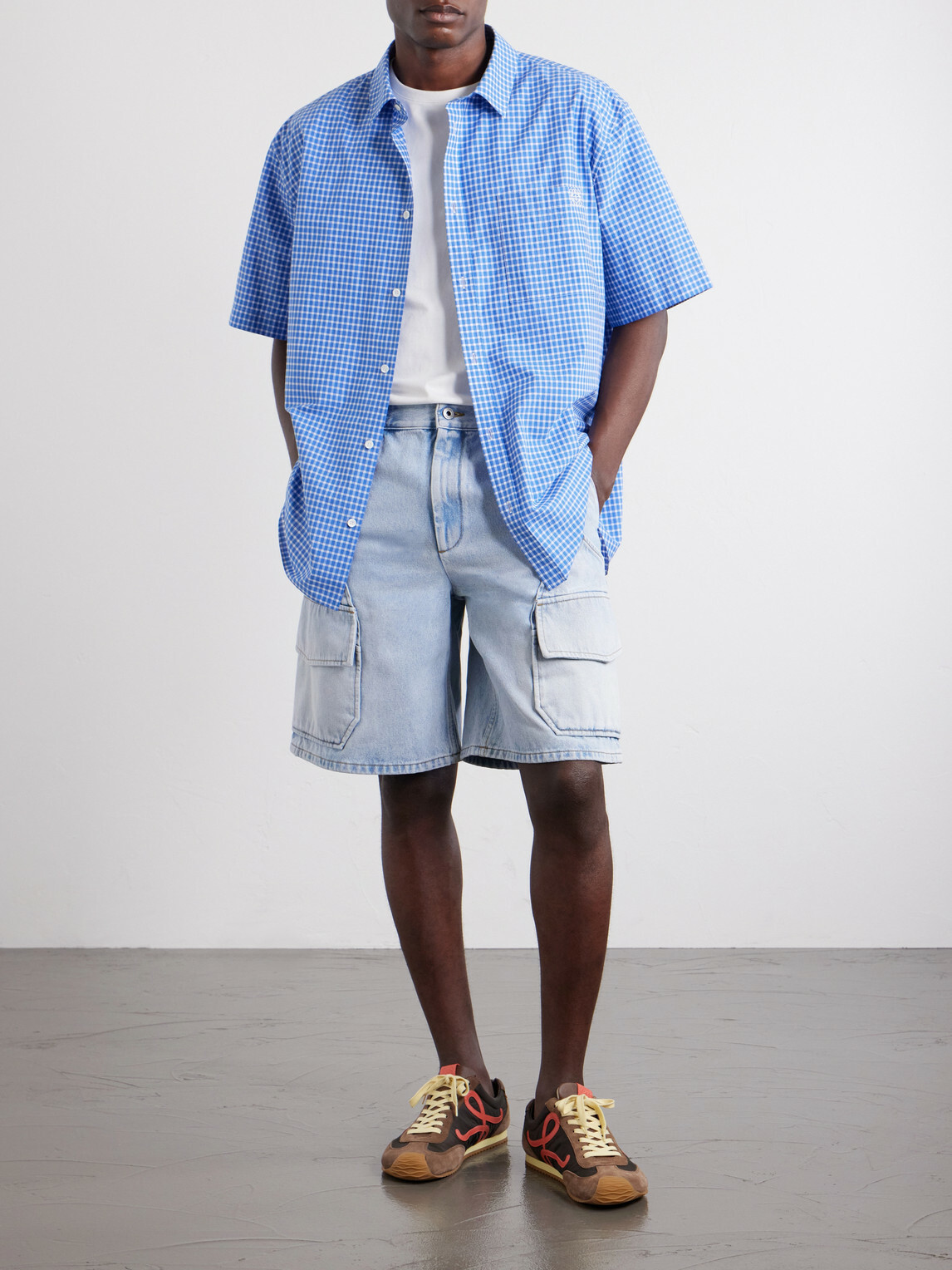 LOEWE - Paula's Ibiza Straight-Leg Denim Cargo Shorts - Blue