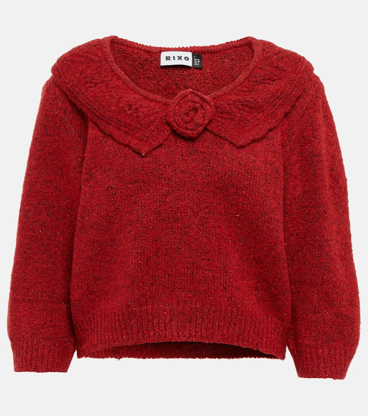 Rixo Serenity metallic-knit sweater