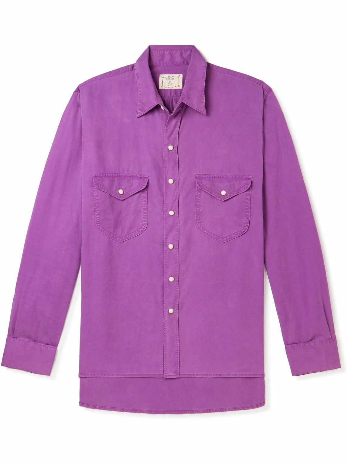 WYTHE NEW YORK - Throwing Fits TENCEL-Twill Shirt - Purple