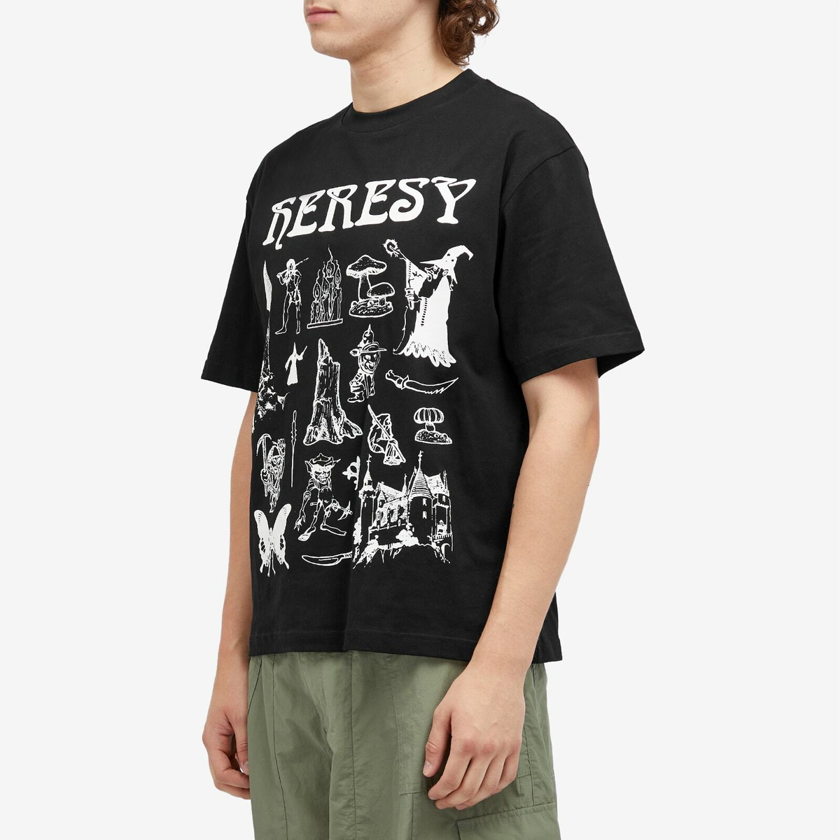 ミュージシャン Heresy Only 23rd ANNIVERSARY TOUR TEE Heresy Men's Enthusiast T-Shirt in Black Heresy