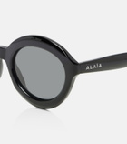 Alaïa Lettering Logo round sunglasses