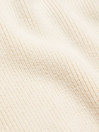 TOM FORD - Wool and Silk-Blend Half-Placket Sweater - Neutrals