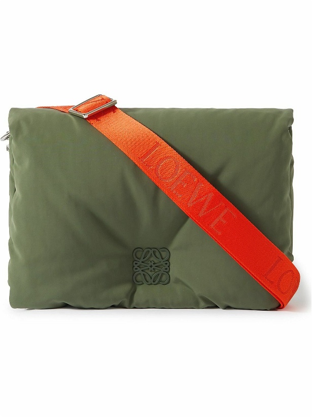 Photo: Loewe - Goya Puffer Logo-Embellished Shell Messenger Bag