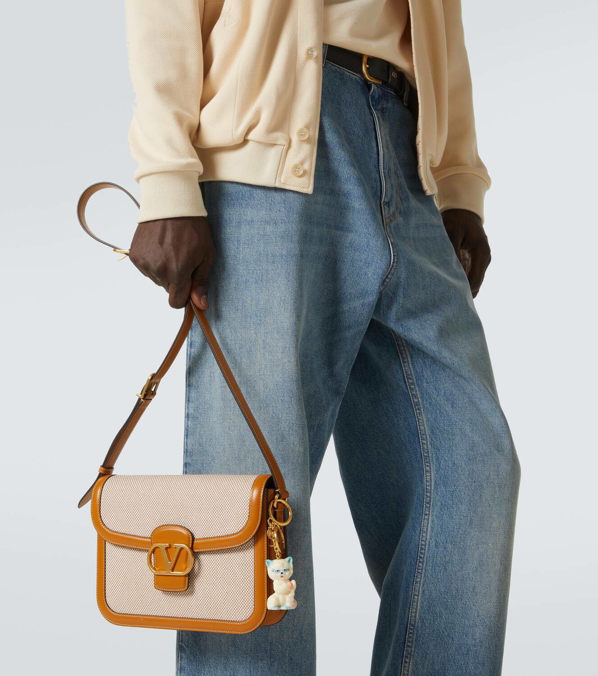 キーケース・キーリング VALENTINO GARAVANI LE CHAT DE LA MAISON KEY RING Valentino Garavani Le Chat De La Maison Nylon Bag Charm With