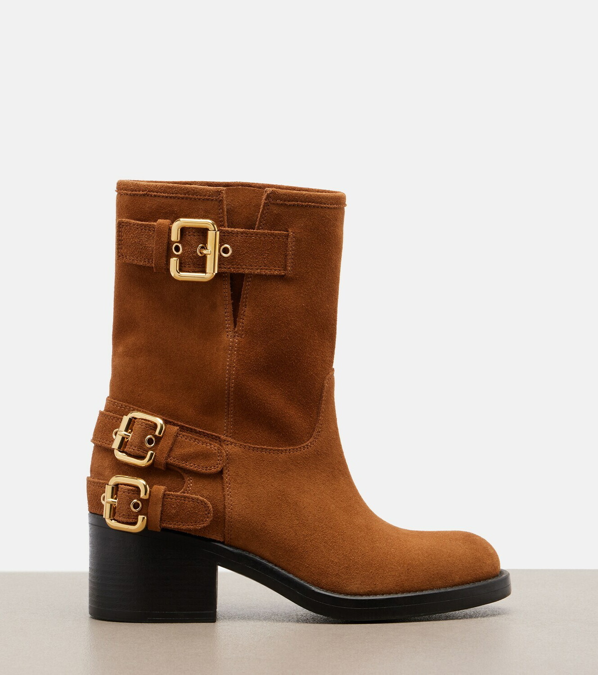 Chloé Dakota suede biker boots