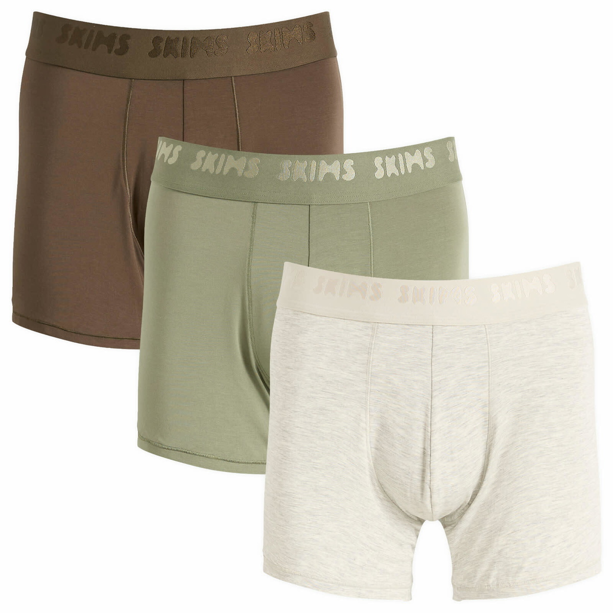 SKIMS Men's Stretch Boxer Brief 3" - 3-Pack in Laurel Multi