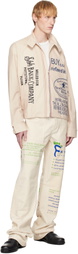 Marine Serre Beige Regenerated Tote Bags Workwear Trousers