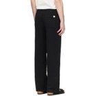 Merz b. Schwanen Black Authentic Fleece Straight Leg Cotton Sweatpants